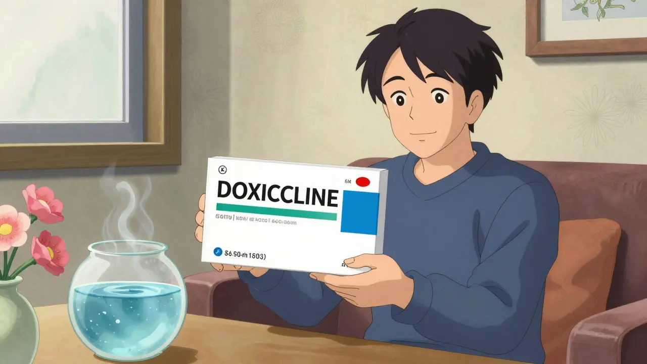 Happy anime character receiving affordable generic medication delivery.