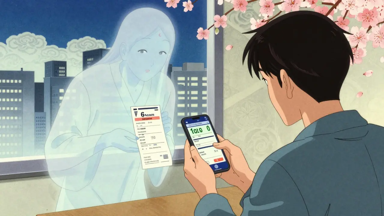 Patient relieved by low copay for authorized generic medication in anime style