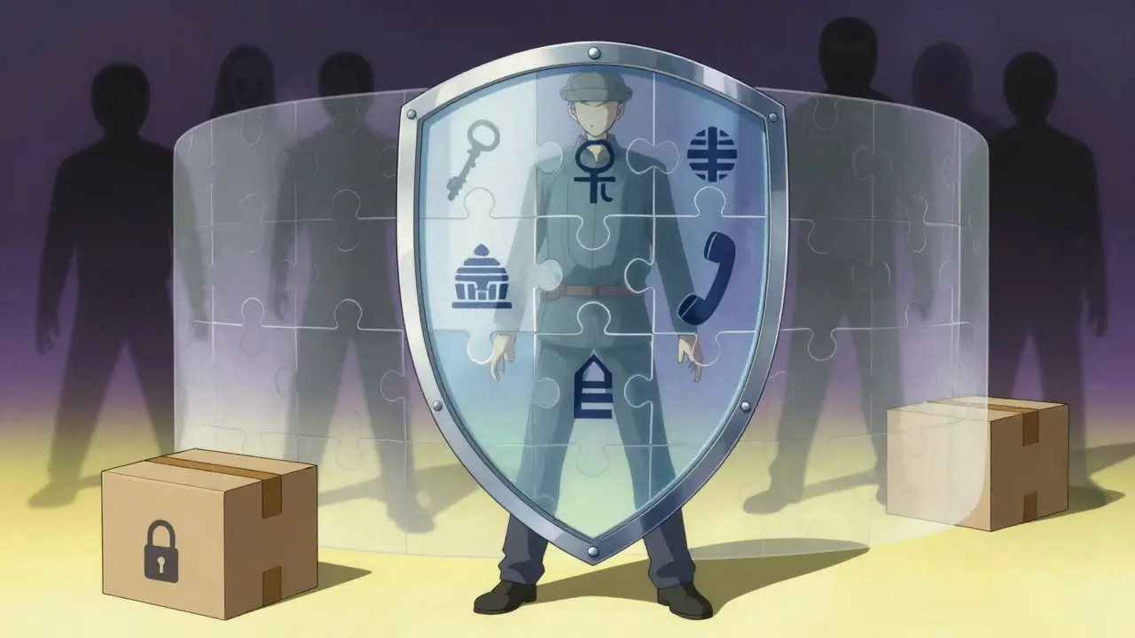 Shield protecting user from scam pharmacies with secure delivery box